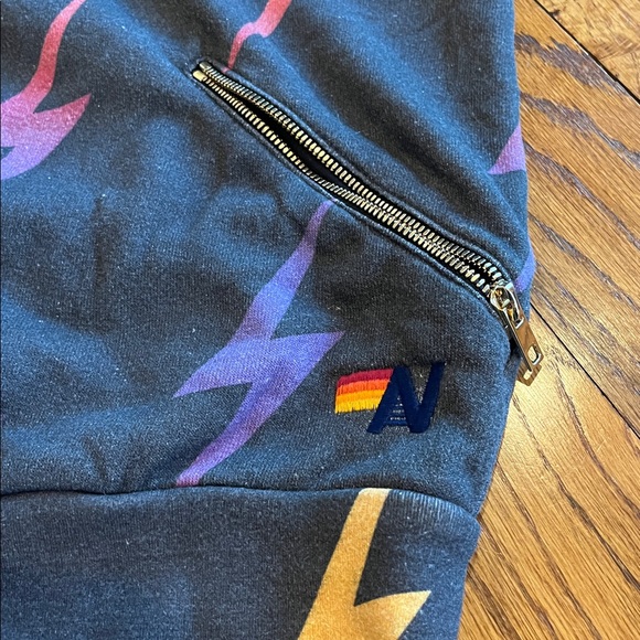 Aviator Nation Lightning Bold charcoal hoodie size large - Picture 8 of 8